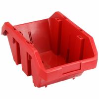 QUANTUM STORAGE SYSTEMS Cross-Stacking Bin: 9 1/4 in x 14 in x 6 1/2 in, Red, Label Holder Included (MPN QP1496RD). Key specifications — Electrostatic Discharge: Not Electrostatic Discharge Conductive; Brand: QUANTUM STORAGE SYSTEMS; % Recycled Content: 0%.