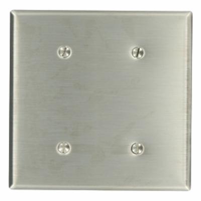 LEVITON Wall Plate: Blank, 2 Gang - General Purpose Wall Plates