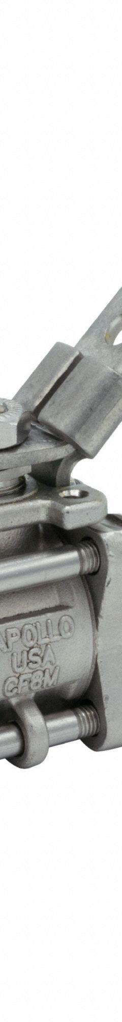 APOLLO Ball Valve: 3/4 in, Stainless Steel, Straight Valve Body, Press x Press, Full Port Ball Port (MPN 123457452). Key specifications — Brand: APOLLO; Handle: Lever.