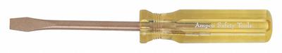 AMPCO Non-Sparking Slotted Screwdriver: Beryllium Copper, 5/32 in Tip Size, Std Lg - Non-Sparking Slotted Screwdrivers