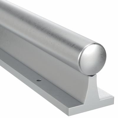 PBC LINEAR Pre-Drilled Linear Shaft Assembly: 1 in Shaft Dia, 12 in Lg, Ceramic Coated - Linear Support Rail & Shaft Assemblies