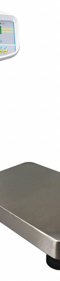 ADAM EQUIPMENT Industrial Bench Scale: 11 7/8 in x 15 3/4 in, Column-Mounted, Stainless Steel (MPN GBK 15AM). Key specifications — Connection Ports: RS-232; Readability: 0.004 lb/2 g; Brand: ADAM EQUIPMENT; Weighing Surface Material: Stainless Steel.