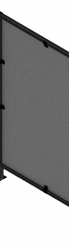 T-Slot Framing System Panel: Stand-Alone, Black, 84 in H x 24 in W x 5 1/2 in D, Mesh (MPN 48219). Key specifications — Finish: Anodized/PVC-Coated; Brand: FAZTEK; Panel Color: Black; Panel Type: Mesh; Color: Black; Material: Wire; Mesh Shape: Square; Assembly: Assembled.