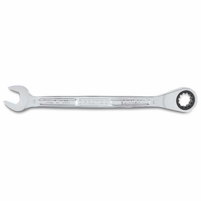 PROTO Combination Wrenches: Alloy Steel, Full Polish Chrome, 13 mm Head Size - Metric Spline Ratcheting Combination Wrenches