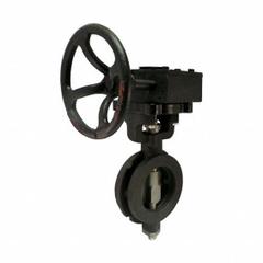 MILWAUKEE VALVE Butterfly Valve: For Water Media, 12 in Pipe Size, Wafer, 12 Bolt Holes, RPFTE, FKM (MPN HP1WCS4213 12"). Key specifications — Brand: MILWAUKEE VALVE; Liner Material: RPFTE; Handle Type: Gear Operated Handwheel.