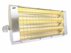 FOSTORIA Infrared Quartz Electric Heater: 10950 W Watt Output, 480V AC, 1/3 Phase, Hardwired, Silver (MPN P-90-463-THSS). Key specifications — Wattage Output: 10950 W; Voltage: 480V AC; Brand: FOSTORIA; Electrical Connection: Hardwired; Element Type: Quartz Lamp; Housing Color: Silver; Housing Material: Stainless Steel; Overall Dimensions - L x W x D: 46 in x 21-1/2 in x 11 in.