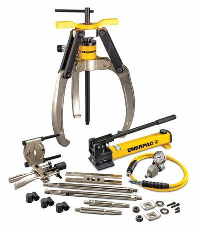 ENERPAC Hydraulic Puller Set: 12 ton Capacity with Attachments - Ram Puller Sets