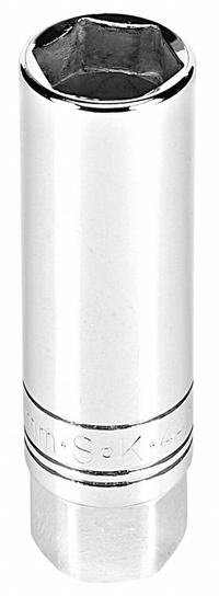 SK HAND TOOL, LLC Spark Plug Socket: 3/8 in Drive Size, 14 mm Socket Size, 6-Point, Std, Chrome (MPN 4431). Key specifications — attr1204270: Chrome; attr1204275: SK HAND TOOL, LLC; attr1204284: Standard; attr1204287: Not Tether Capable.