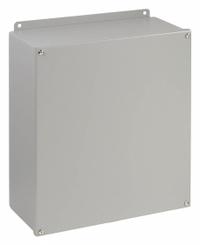 WIEGMANN Enclosure: Steel, 16 in x 14 in x 6 in, NEMA 12/13, Solid Cover, Screw On (MPN B161406SC). Key specifications — Brand: WIEGMANN; Closure Method: Screws; Knockouts: Not Included.