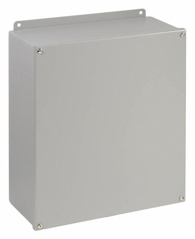 WIEGMANN Enclosure: Steel, 16 in x 14 in x 6 in, NEMA 12/13, Solid Cover - Steel Dust-Tight Enclosures