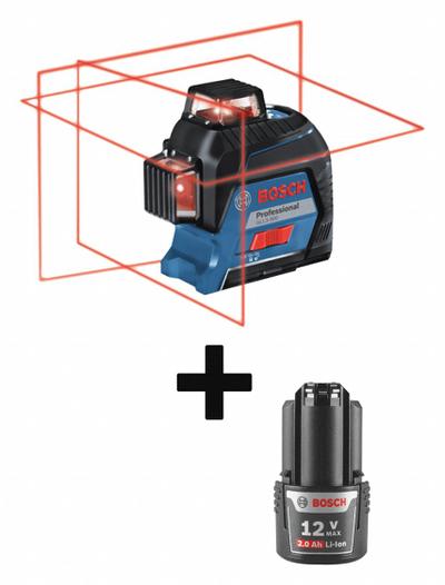 BOSCH Line Laser: 0 Lines and 0 Dots, Red Beam, 2 Planes, 100 - 200 ft Range w/o detector - Plane Laser Levels