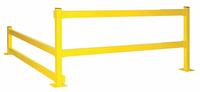 BLUFF Corner Post: 3 in Post Wd, Corner, 3 in Post Dp, 1 Rail Levels, Mount Hardware Not Included (MPN MPBP20C-YEL). Key specifications — Includes Mounting Hardware: Mount Hardware Not Included; Color: Yellow; Material: Steel; Finish: Powder Coated; Product Type: Guardrail Post; Number of Rail Levels: 1.