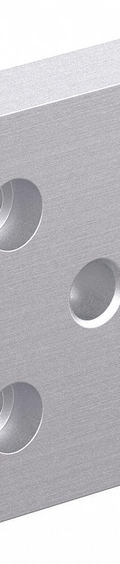 Base Plate: 15 Series, Aluminum, 3/4 in x 3 in x 3 in, Drop-In, Quad, Adj (MPN 2140). Key specifications — Includes Fasteners: No; Mounting Type: Drop-In; System of Measurement: Inch; Finish: Anodized; Brand: 80/20; Material: Aluminum; Product Type: Center Tap Base Plate; Adjustable: Yes.
