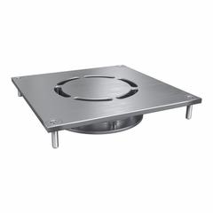 BESTCARE Grate: Square, Stainless Steel, Satin, 3/4 in Overall Ht (MPN WHDG-5SQ-ZURN). Key specifications — Brand: BESTCARE; Includes: Vandal Resistant Screws; Finish: Satin.