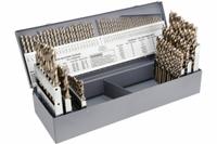 CLE-LINE Jobber Length Drill Bit Set: 115 Pc, 1/16" to 1/2" by 64ths, #60 to #1, A to Z (MPN C21129). Key specifications — attr1236168: Metal Index.