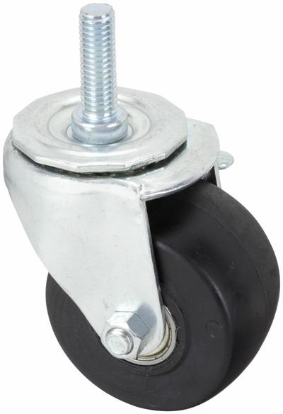 APPROVED VENDOR Stem Caster: Swivel, 3 in Wheel Dia., 1 3/4 in Wheel Wd, Nylon - Standard Threaded Stem Casters