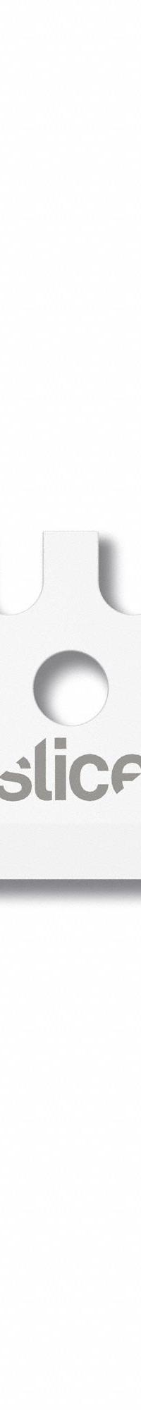 SLICE Utility Blade: 2 7/16 in Blade Lg, 3/4 in Blade Wd, 0.031 in Blade Thick, Ceramic, 2 PK (MPN 10525). Key specifications — attr307708: 55EK43; attr307711: Ceramic; attr307707: No; attr324888: SLICE.