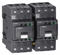 SCHNEIDER IEC Magnetic Contactor: Reversing, 3 Poles, 3NO Contacts, 50 A, 24V DC Coil (MPN LC2D50ABBE). Key specifications — Brand: SCHNEIDER; Integrated Surge Suppression: No.