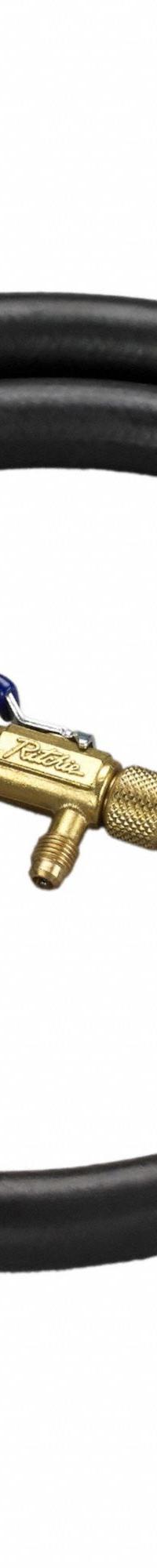 YELLOW JACKET Hose Set: 5 ft Lg, 45° Angle, Black, Single Hose, Vacuum/Charge Valve (MPN 93887). Key specifications — Brand: YELLOW JACKET; Includes Valve: Yes.