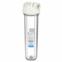 3M AQUA-PURE Water Filter Housing: 1 in, NPT, 24 1/2 in Overall Ht, 7 1/4 in Overall Dia, Clear (MPN AP802T). Key specifications — Housing Material: Polypropylene; Housing Color: Clear; Brand: 3M AQUA-PURE.
