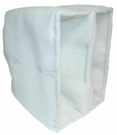 GRAINGER Cube Air Filter: 20 in x 20 in x 10 in, 2 Pockets, Synthetic, Blue/White, MERV 8 (MPN 2GHU4). Key specifications — Performance Rating: MERV 8; Brand: GRAINGER; Media Color: Blue; Frame or Header Material: Galvanized Steel; Media Material: Synthetic; Surface Tackifier: Yes.