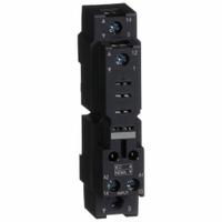 SCHNEIDER Relay Socket: 16 A Rating, DIN-Rail & Surface Socket Mounting, 5 Pins, L Socket (MPN RPZF1). Key specifications — Brand: SCHNEIDER.