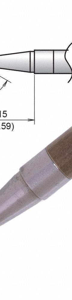 HAKKO Soldering Tip: T39 Series, Bevel, 3 mm W, 15 mm Lg (MPN T39-BC1530). Key specifications — Brand: HAKKO; Compatible Handpiece Manufacturer Model Number: FX-9701; Manufacturer Part Number: T39-BC1530.
