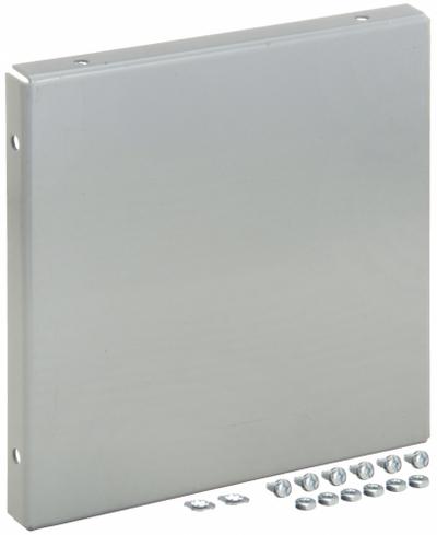 HOFFMAN Wireway Closure Plate: 12 in Wd, 12 in Ht, 14 ga Gauge, 1, Without Knockouts - End Caps for Indoor Wireways