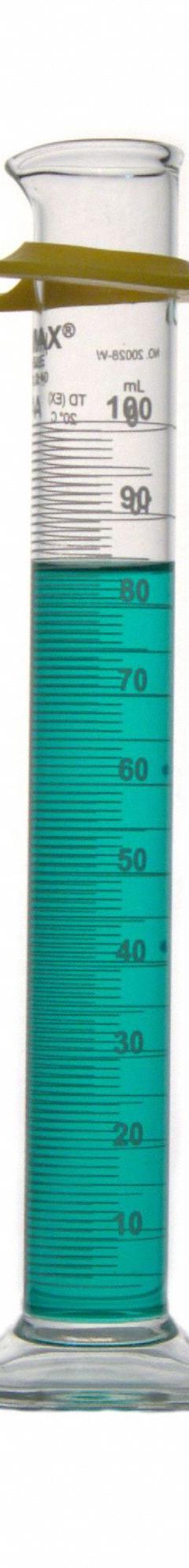 KIMBLE Graduated Cylinder: 250 mL, A, To Deliver (TD), 2 mL Graduation Increments - mL (MPN 20028W-250). Key specifications — ASTM Specification: E438-92 (2011); Brand: KIMBLE; USP Specification: Type I; Closure Included: No; Includes: Bumper.