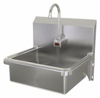 SANI-LAV Hands-Free Sink: 1 Stations, 7 in Bowl Dp, 17 in Bowl Lg, 14 in Bowl Wd, Faucet Included (MPN 705A.5). Key specifications — Includes Side Splash: Side Splash Not Included; Series: Stainless Steel Hand Wash Sink; Brand: SANI-LAV; Power Source: AC Powered.