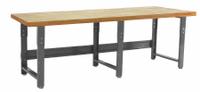 BENCHPRO Workbench: Adj Ht, Particleboard, 120 in x 36 in, 1,600 lb Overall Load Capacity, Gray (MPN RPB36120). Key specifications — Brand: BENCHPRO.