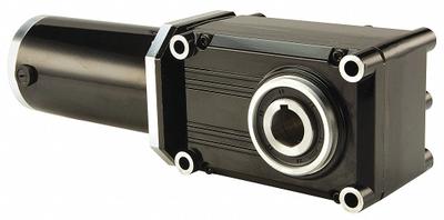 BISON Gearmotor: Right Angle, 90V DC, TENV, 115 RPM, 83 in-lb Max Torque - Right Angle Hollow Shaft DC Gearmotors