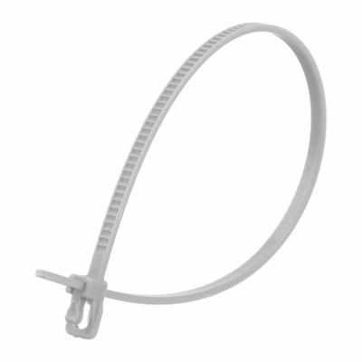 RETYZ Reusable Cable Tie: Orange, 6 in Lg, Max. 38 mm Bundle Dia., 18 lb Rated - Plenum Push-Release Cable Ties