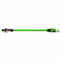 MURRELEKTRONIK Cordset: Cat6, M12 Male Straight x RJ45 Female Straight, 15 m Lg, PUR, Green, X (MPN 7000-51551-7901500). Key specifications — Brand: MURRELEKTRONIK; Cable Jacket Color: Green; End 2 Coding: X; IP Rating: IP67; Performance Category: Cat6.