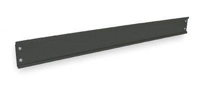 PRO-LINE Bin Rail: 5 in Overall Ht, 72 in Overall Wd, 1 1/2 in Overall Dp, Black - Louvered Panels & Bin Rails for Workbenches