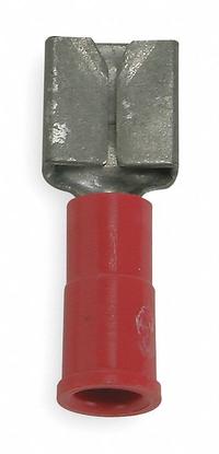3M Wire Disconnect: Female Socket, Red, Vinyl, Partial Coverage, 22 AWG – 18 AWG Wire Size (MPN MVU18-250DFX). Key specifications — attr1307035: 3M; attr1307036: MVU18-250DFX.