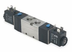 ARO Solenoid Air Control Valve: MaxAir, Four-Way / Two-Position, 120V AC, 1/2 in Female NPT (MPN M214SD-120-A). Key specifications — attr1092969: Non-Locking; attr1086920: M214SD-120-A; attr1092977: Solenoid Return.