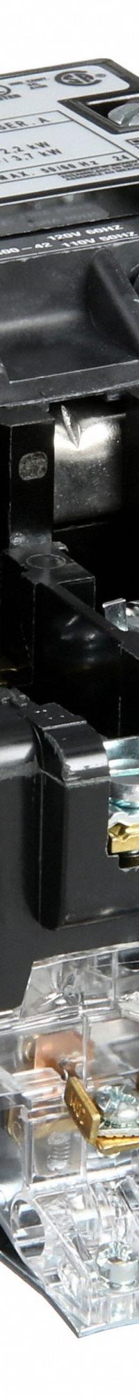 SQUARE D Magnetic Motor Starter: Non-Reversing, 3 Poles, NEMA Size 0, 18 A, 120V AC Coil (MPN 8536SBO2V02S). Key specifications — Brand: SQUARE D; Coil Voltage: 110/120V AC; Phase: Three; Operator: None; Terminal Connection Type: Screw Clamp Terminals; Includes Pilot Light: No; Operator Controls: None; Auxiliary Contacts Included: No Auxiliary Contacts Included.