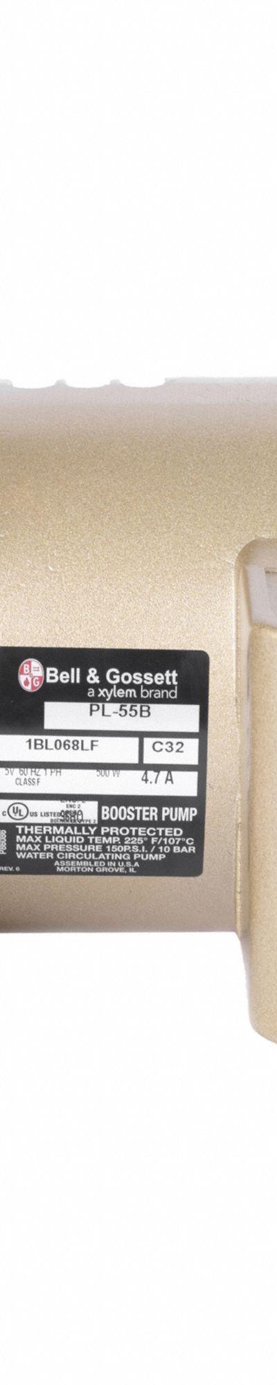BELL & GOSSETT Circulating Pump: 2/5 hp HP - General-Purpose Inline Circulator Pumps