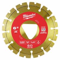 MILWAUKEE Diamond Saw Blade: Green Concrete, 6 in Blade Dia., 6 in Arbor Size, Dry, Best, Segmented (MPN 49-93-7265). Key specifications — attr1097734: Dry; attr1097738: Green Concrete Saw; attr1097751: MILWAUKEE.