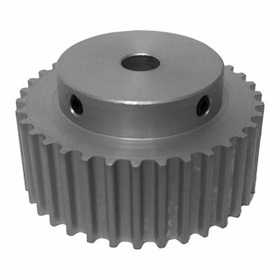 Dayton Timing Pulley: Curvilinear, Fixed, For 15 mm Belt Wd, 13 Teeth, 5 mm Pitch - HTD Section Fixed-Bore Timing Pulleys with Hub