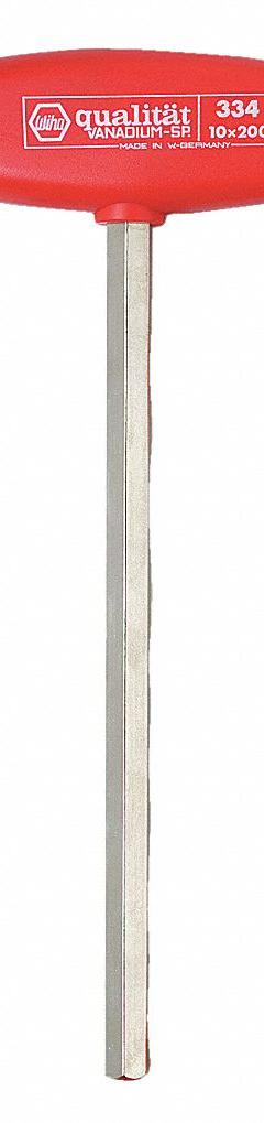 WIHA Hex Key: 0 Ball Ends, 2.5 mm Tip Size, Metric, Short, Alloy Steel, Chrome, 100 mm Long Arm Lg (MPN 33402). Key specifications — attr1205521: WIHA; attr1205526: Chrome.