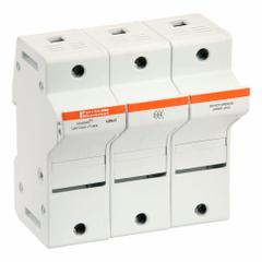 MERSEN Fuse Block: Finger-Safe, 3 Pole, 600 V AC, DIN Rail Mounting, Pressure Plate Termination (MPN US6J3). Key specifications — Brand: MERSEN.