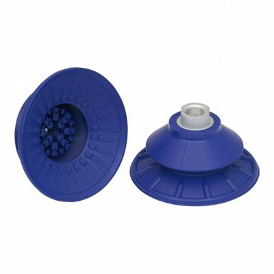 SCHMALZ Vacuum Pad Assembly: Bellows, 1.5 Folds, G3/8 in, 110 mm Pad Dia, NBR, Blue - Bellows Type Automotive Industry Vacuum Pad Assemblies