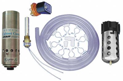 EXAIR Vortex Tube Enclosure Cooler: NEMA 4X, 15 cfm Max Flow Rate - Vortex Tube Cabinet & Enclosure Coolers