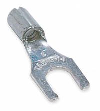 STA-KON Fork Terminals: Bare, #8 Stud Size, 12 AWG