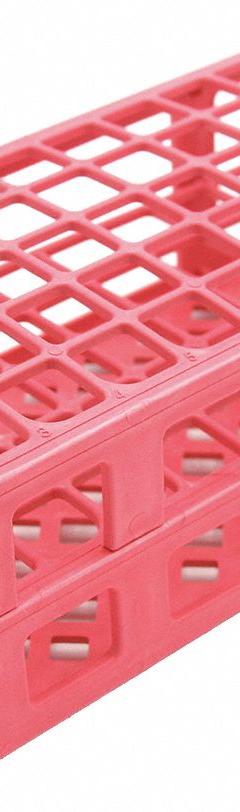 Tube Rack: Polypropylene, Red, (60) Wells, 60 Compartments, Benchtop (MPN HS243077R). Key specifications — Material: Polypropylene; Mounting Location: Benchtop; Color: Red; Product Type: Test Tube Rack; Total Holding Capacity: (60) Wells; Brand: HEATHROW SCIENTIFIC.