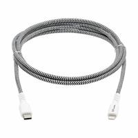EATON TRIPP LITE Cable: USB C Male End 1, Lightning Male End 2, 10 ft Lg (MPN M102-010-HD). Key specifications — End 1 Connection Type: USB C Male; Brand: EATON TRIPP LITE; Jacket Material: TPE; End 2 Connection Type: Lightning Male.