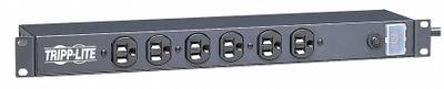 TRIPP LITE Power Distribution Unit: 120V AC, 12 Outlets, NEMA 5-15R, Non-Metered, 1 RU - Standard Power Distribution Units