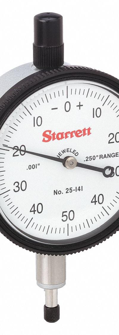 STARRETT Dial Indicator - Balanced Reading Back Lug Dial Indicators